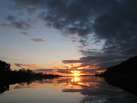 Sunset across Ridgegate Reservoir